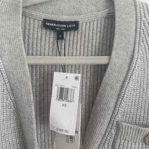 Generation Love Gray Ribbed Cardigan